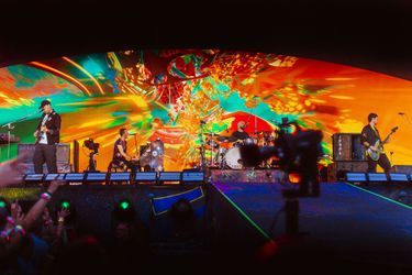 The Coldplay group felt at home in Paris,