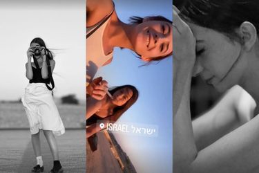 Jo and Alice, the daughters of Charlotte Gainsbourg and Yvan Attal, on vacation in Israel, July 21, 2022.