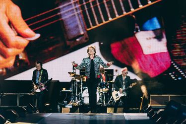 The Rolling Stones, Saturday night in Paris, at the Longchamp racecourse.