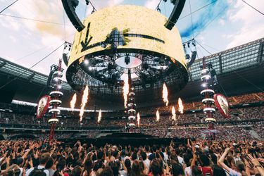 Ed Sheeran in concert at the Stade de France, July 29, 2022.
