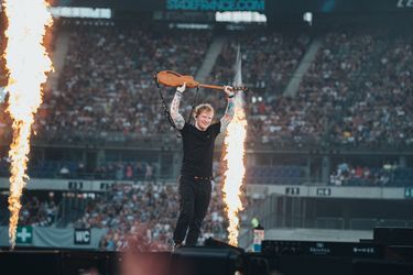 Ed Sheeran in concert at the Stade de France, July 29, 2022.