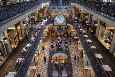 The luxurious lobby of the Queen Victoria Building, Sydney.