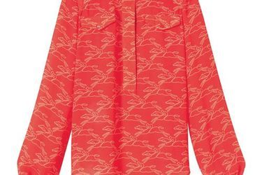 Blouse imprimée, Longchamp, 290 euros.