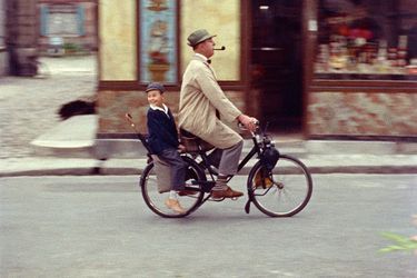 Jacques Tati and young actor Alain Becourt won the Special Jury Prize at the 1958 Cannes Film Festival 