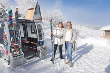 Devant une œuvre de Leloluce, qui figure dans le top 100 des artistes contemporains internationaux, et que Sylvie Tellier entend «mettre en lumière» avec sa nouvelle société. E