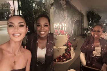 Kim Kardashian and Oprah Winfrey on Instagram.