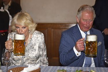 Prince Charles and Camilla Duchess of Cornwall at the Hofbräuhaus in Munich, May 9, 2019