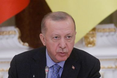 Le président turc Recep Tayyip Erdogan, à Kiev le 2 février 2022.