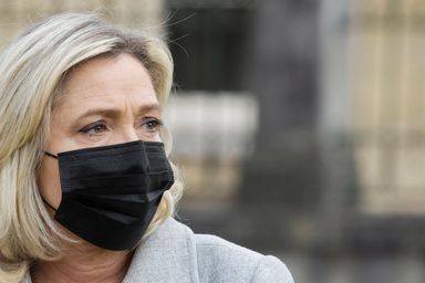 Marine Le Pen à Rambouillet, fin avril.