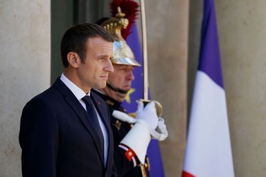 Emmanuel Macron vendredi à l'Elysée.