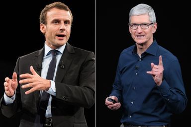 Emmanuel Macron a reçu mardi le PDG d'Apple, Tim Cook. (image d'illustration)