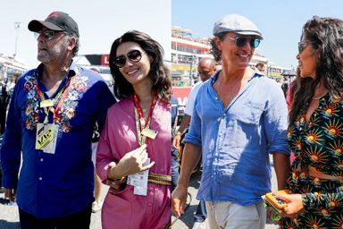 Jean Reno et Matthew McConaughey de sortie avec leurs moitiés, au Grand Prix de France