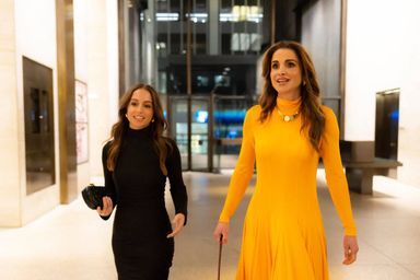 La reine Rania de Jordanie et sa fille aînée la princesse Iman à New York, le 15 septembre 2022