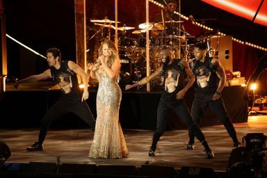 Mariah Carey lors du concert caritatif géant pour le climat et contre la pauvreté, samedi 24 septembre, à New York.