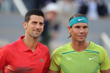Novak Djokovic et Rafael Nadal en mai 2022.
