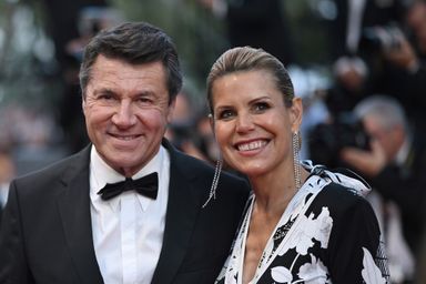 Christian Estrosi et Laura Tenoudji au Festival de Cannes, en mai 2022.