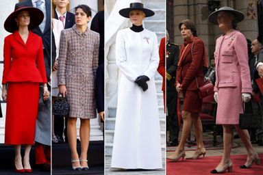 Les looks de Beatrice Borromeo, Charlotte Casiraghi, les princesses Charlène et Stéphanie de Monaco et la princesse Caroline de Hanovre à Monaco le 19 novembre 2022
