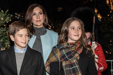 La princesse Josephine et le prince Vincent de Danemark, avec leur mère la princesse Mary, à Copenhague le 26 novembre 2022Ritzau Scanpix/ABACA