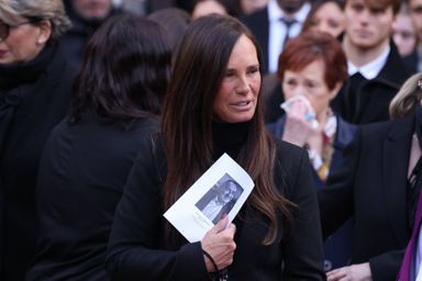 Nathalie Marquay-Pernaut lors des funérailles de Jean-Pierre Pernaut, le 9 mars 2022.