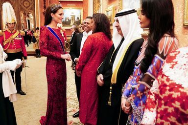 Kate Middleton lors d'une réception du corps diplomatique au palais de Buckingham à Londres, le 6 décembre 2022.