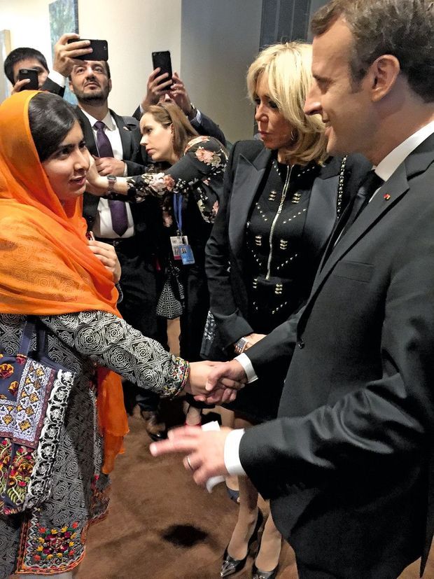 Avec la Pakistanaise Malala Yousafzai, Prix Nobel de la paix en 2014. 4