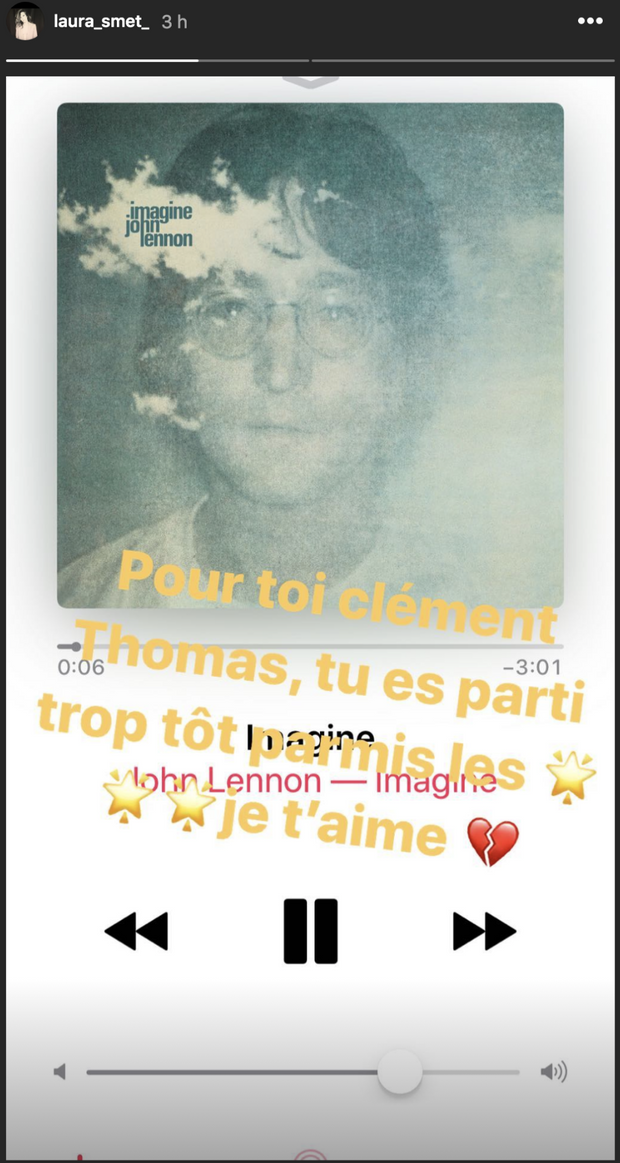 Laura Smet rend hommage à l'acteur Clément Thomas le 31 juillet 2019 sur son compte Instagram