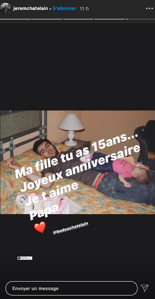 Jérémy Chatelain fête les 15 ans de sa fille Annily le 28 avril 2020