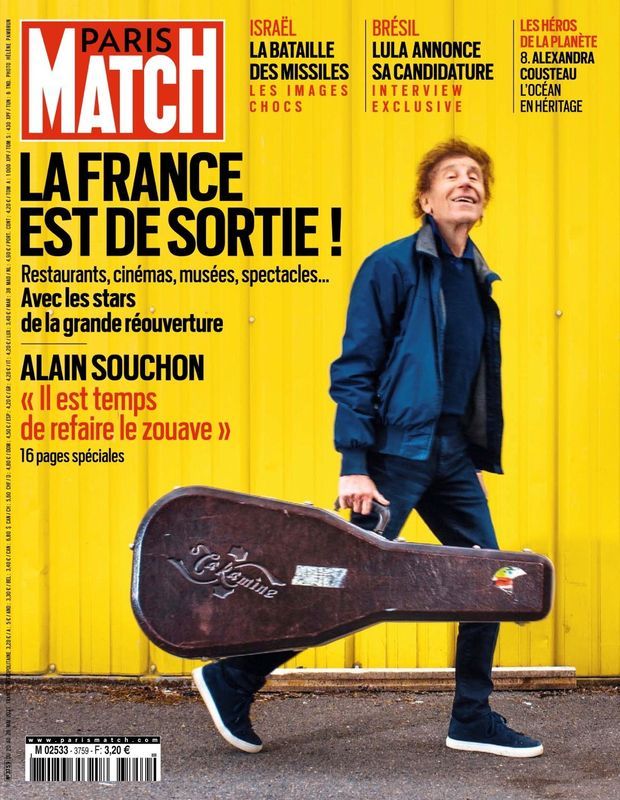 Alain Souchon en couverture de Paris Match n°3759, daté du 20 mai 2021.