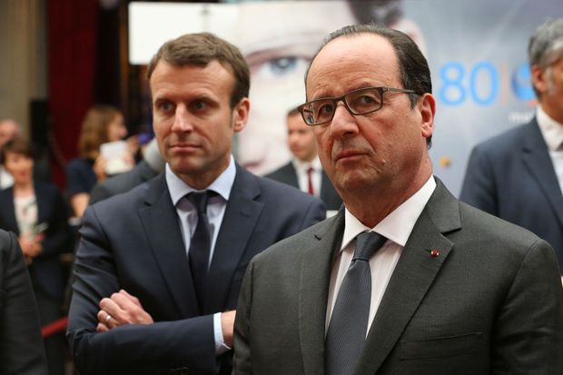 Emmanuel Macron et François Hollande à l'Elysée en mai dernier.
