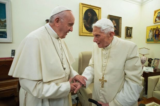 Les deux papes, en 2018, au Vatican.