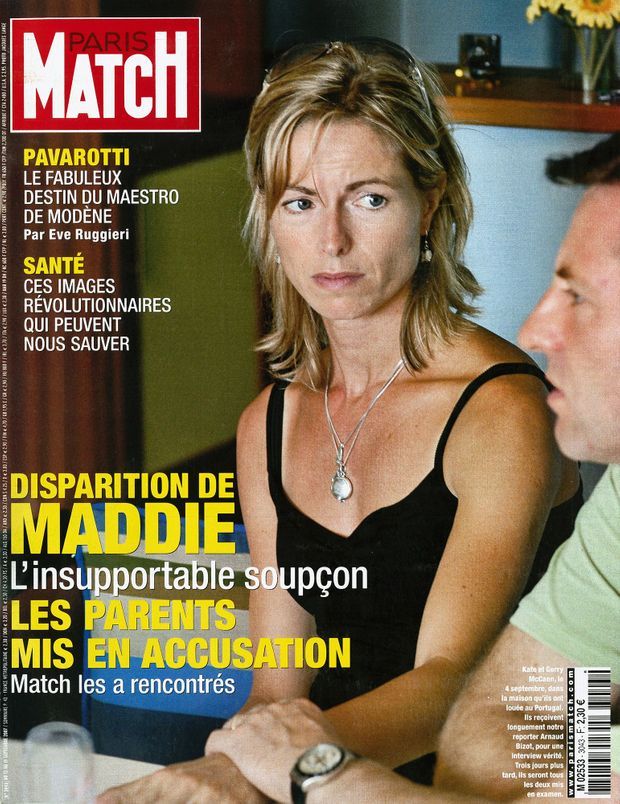 Les parents de Maddie, Kate et Gerry McCann, en couverture de Paris Match, n°3043 daté du 13 septembre 2007.