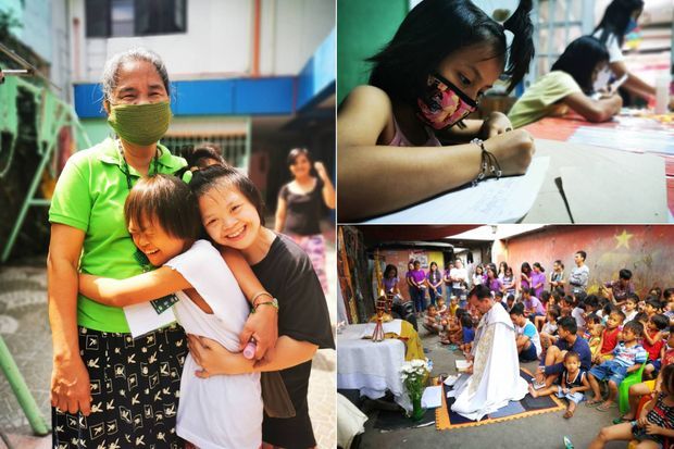 Des enfants bénéficiant des programmes de l'association Anak, à Manille.