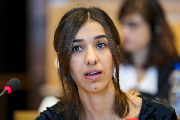 Nadia Murad au Parlement européen de Bruxelles, le 5 juin 2018.