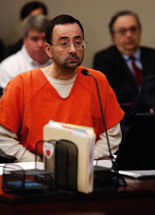 Le médecin pédophile Larry Nassar lors de son procès, en novembre 2017.