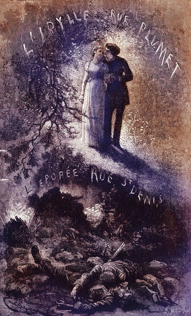 La couverture originale du tome IV des "Misérables" illustrée par Fortune Meaulle : quand la rue Oudinot s'appelait encore Plumet.