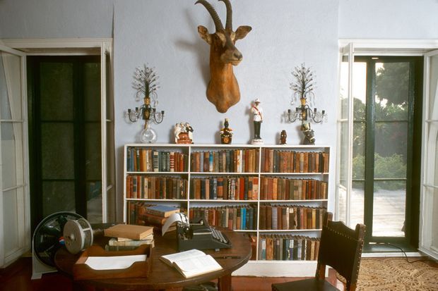 Le bureau de Hemingway dans sa maison de Key West.