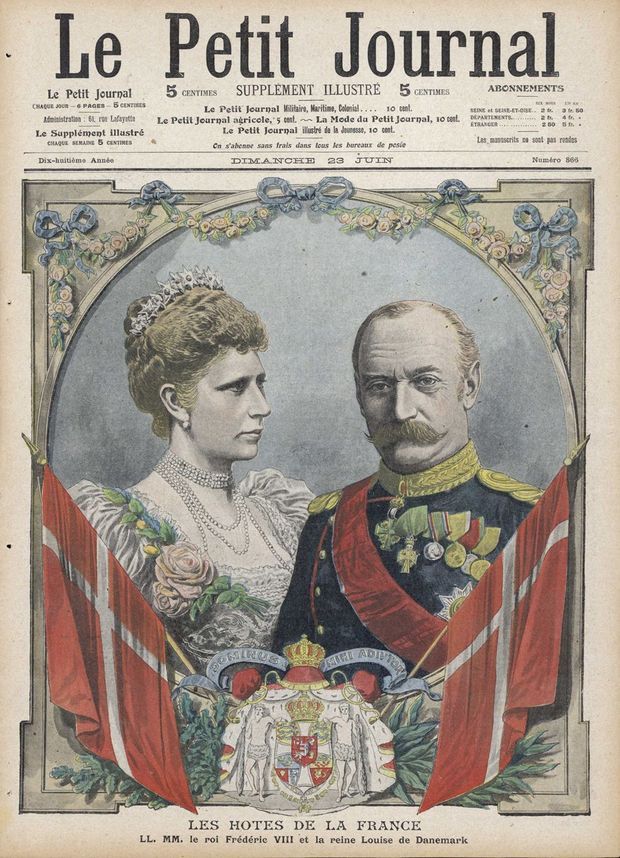 La reine Louise et le roi Frederik VIII de Danemark