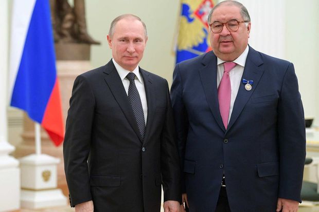 Wladimir Putin und Alyssar Usmanov, im Januar 2017.