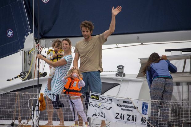 La famille Gahinet à bord du «Zaï Zaï».