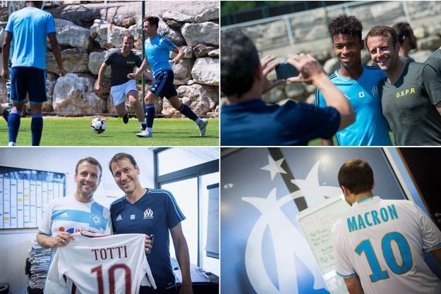 Emmanuel Macron, sa visite à l'OM en images