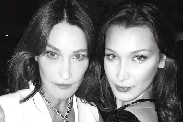 Quand Carla Bruni pose avec Bella Hadid, sa "fille cachée"