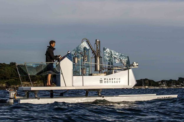 Premier prototype d'Ulysse le catamaran qui doit prendre la mer en mars 2020.
