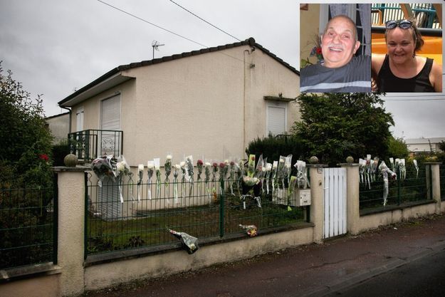 Au 20, rue Henri-Guichard, des dizaines d’habitants sont venus déposer une rose en hommage à l’octogénaire. En médaillon: Jacques Samson, 84 ans, cheminot à la retraite et Karine Foucher, 42 ans, mère de deux enfants. 