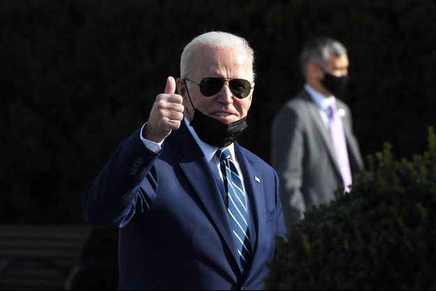 Joe Biden après son intervention médicale le 19 novembre 2021.