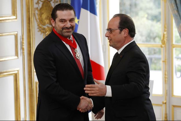 Francois Hollande et Saad Hariri lundi à l'Elysée. 