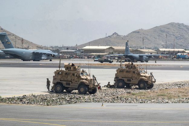 L'armée américaine à l'aéroport de Kaboul, le 17 août 2021.