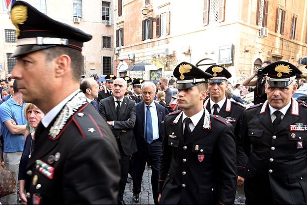 Hommage au carabinier, à Rome, le 28 juillet 2019.