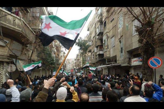  Manifestations antigouvernementales dans les rues de Bab Saaba, près de Homs, le 30 décembre dernier.