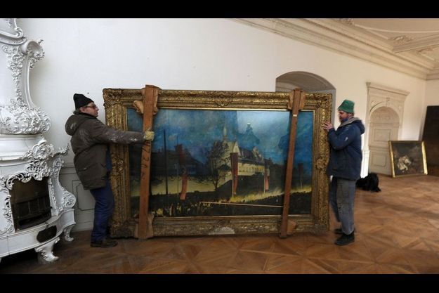 Un tableau de la collection, exposé aux médias au monastère de Doksany