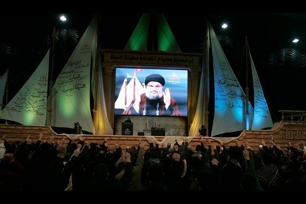  Sayyed Nasrallah s'adressant à ses partisans du Hezbollah lors d'une cérémonie religieuse (archives).